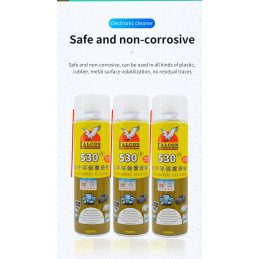 24* Falcon530 Reiniger Contact Cleaner Spray 550ml + Sunshine Tuch / Wipe 400 Stk.