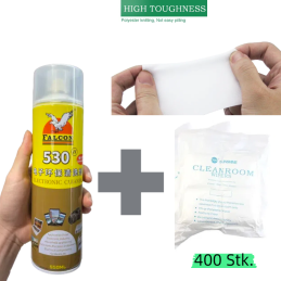24* Falcon530 Reiniger Contact Cleaner Spray 550ml + Sunshine Tuch / Wipe 400 Stk.