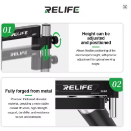 RELIFE MS1 – Faltbarer Mikroskoparmständer | 360° Drehbar, platzsparend & universell für Handy-Reparatur