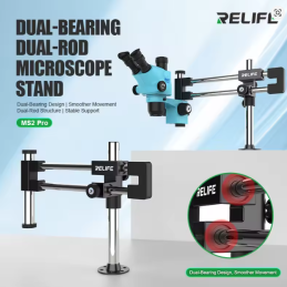 RELIFE MS2 Pro – Doppellager-Mikroskopständer | 360° Rotation, Doppelstangen-Design, Universell kompatibel