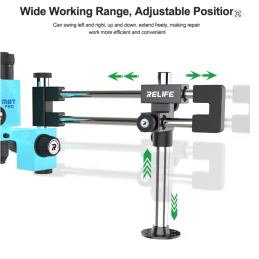 RELIFE MS2 Pro – Doppellager-Mikroskopständer | 360° Rotation, Doppelstangen-Design, Universell kompatibel
