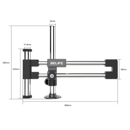 RELIFE MS2 Pro – Doppellager-Mikroskopständer | 360° Rotation, Doppelstangen-Design, Universell kompatibel