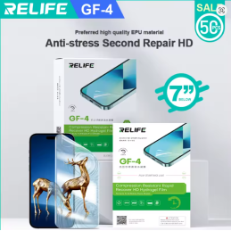 RELIFE GF-4 Druckresistenter HD-Hydrogelfilm – Schutzfolie mit Aufladecode für Folien-Schneidemaschinen – 50 Stück
