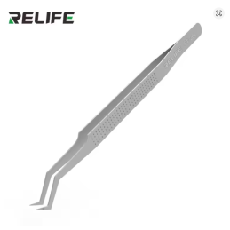 RELIFE ST-20L Präzisions Pinzette mit gebogenen Spitzen – Hohe Härte, Anti-Verformung, ideal für Motherboard & IC-Reparaturen