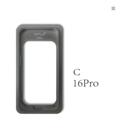 WYLIE Bildschirmkleberform Set für iPhone 12-16 Serie, antihaftbeschichtet, einfache Reinigung, präzise Stützrahmenform