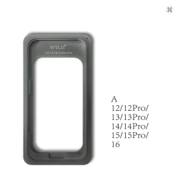 WYLIE Bildschirmkleberform Set für iPhone 12-16 Serie, antihaftbeschichtet, einfache Reinigung, präzise Stützrahmenform