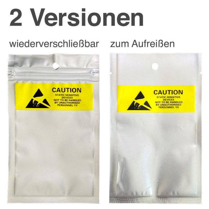 10 stk. Antistatische Taschen ESD EGB Beutel anti-static Bags klein/groß, offen/wiederverschließbar 10 stk. Antistatische Taschen ESD EGB Beutel anti-static Bags klein/groß, offen/wiederverschließbar