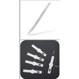 Reparatur Messer Klinge Nummer 17 Aluminium Universal für Bastelmesser Präzisionsmesser Skalpell Backcover Ausbau Entfernen