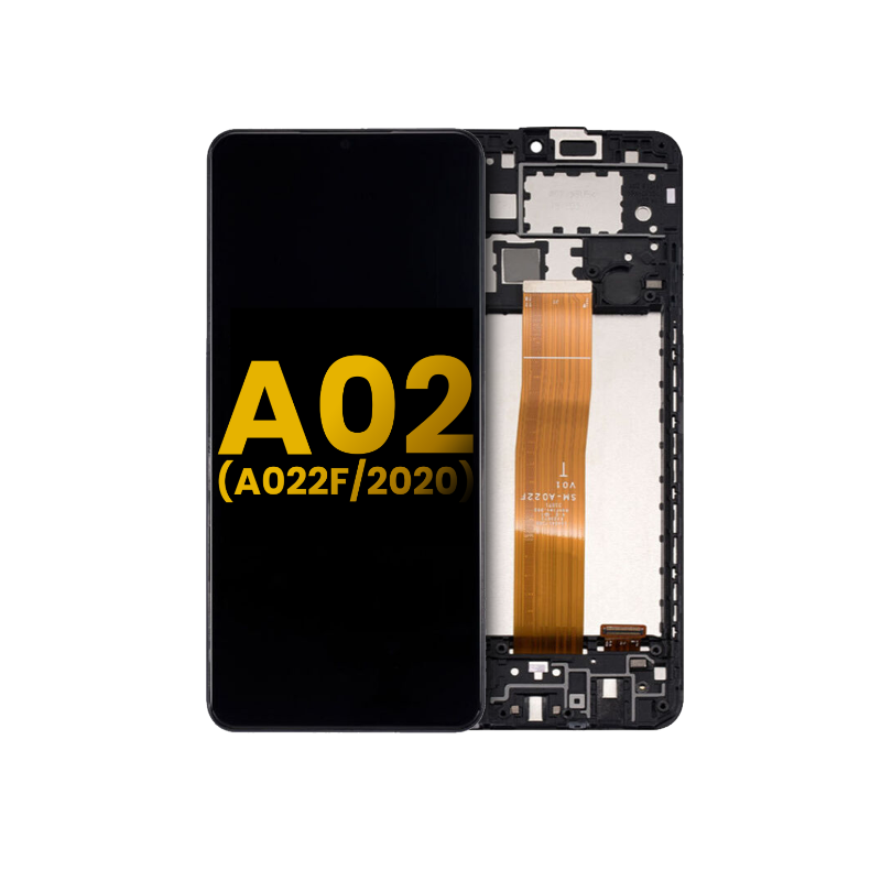 Display für Samsung Galaxy A02 (A022) refurbished mit Rahmen Display für Samsung Galaxy A02 (A022) refurbished mit Rahmen