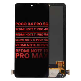 Display für Xiaomi Redmi NOTE 10 PRO 4G/NOTE 11 PRO 5G/NOTE 12 PRO 4G/POCO X4 PRO 5G/NOTE 11 PRO PLUS/NOTE 10 PRO MAX - Refurbis