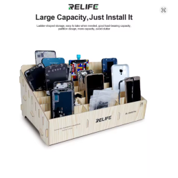 RELIFE RL-001B Pro Holz-Aufbewahrungsbox mit 24 Fächern