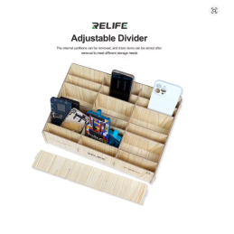RELIFE RL-001B Pro Holz-Aufbewahrungsbox mit 24 Fächern