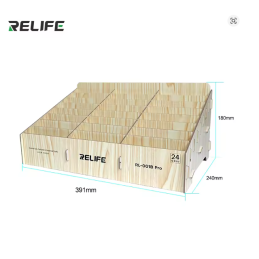 RELIFE RL-001B Pro Holz-Aufbewahrungsbox mit 24 Fächern