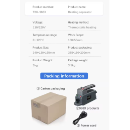TBK-988X LCD Trennmaschine OCA Glas Kleber Entferner Heizmaschine