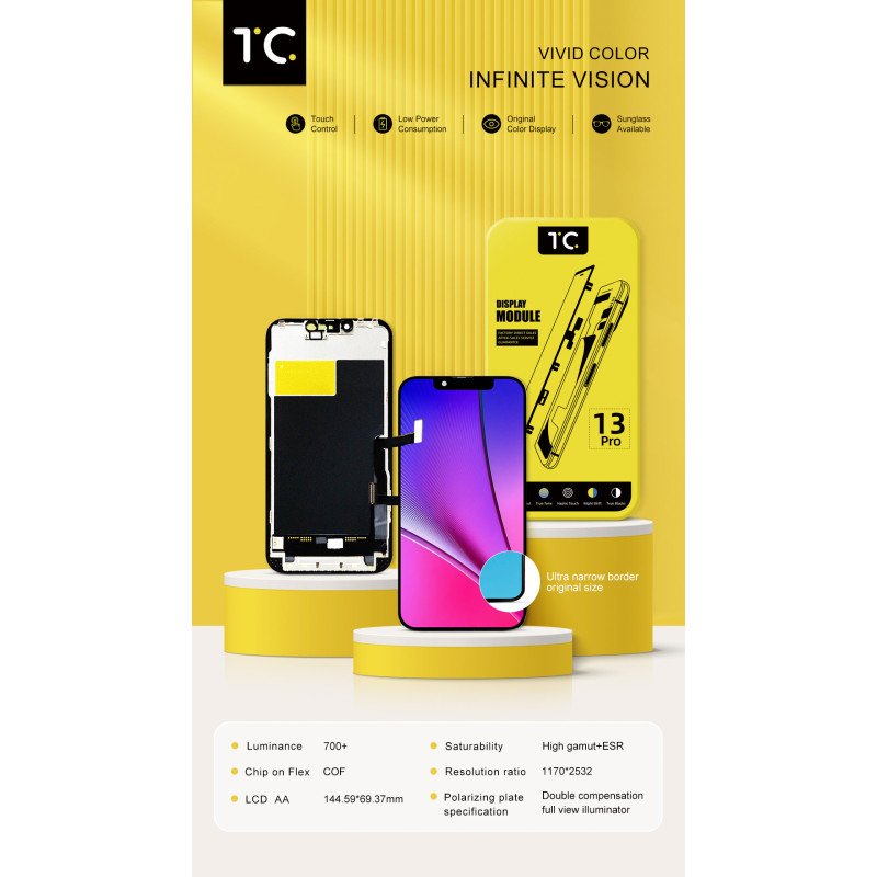 TC FHD COF Incell Display für iPhone 13 Pro - 120 Hz
