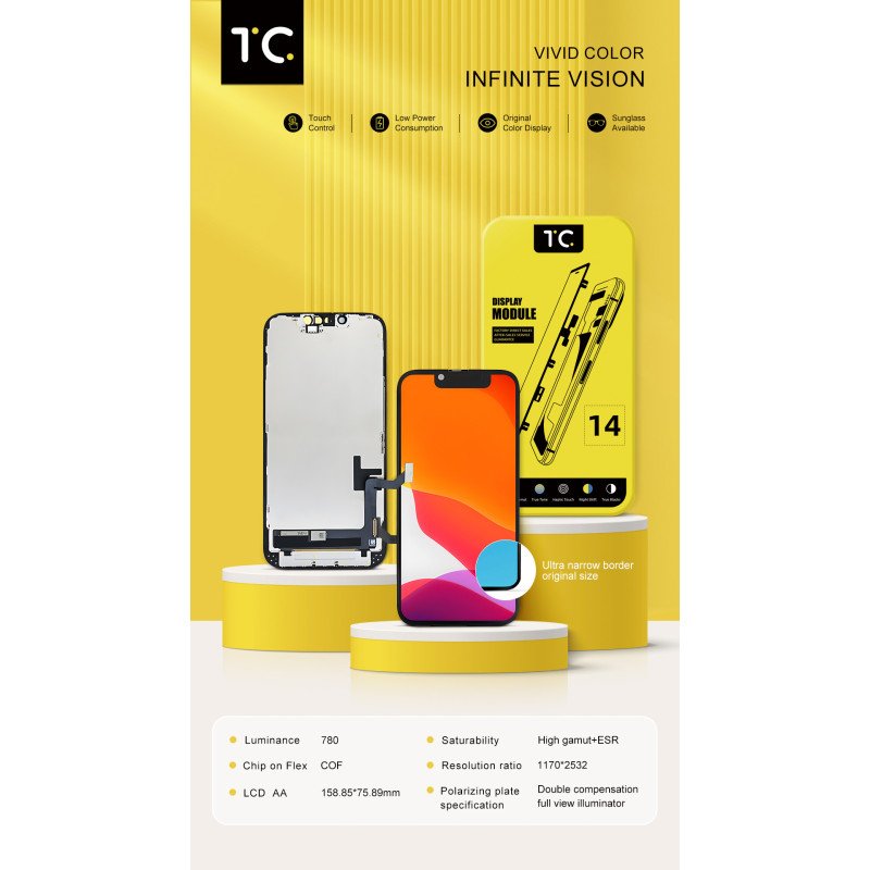 TC FHD COF Incell Display für iPhone 14