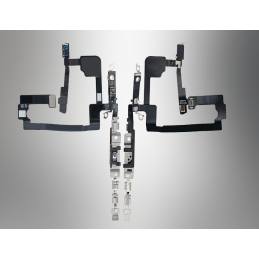 Bluetooth Antenne Signal Flexkabel + Ein/Aus Power Button mit oberem Mikrofon Chip für iPhone 15