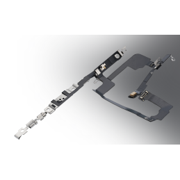 Bluetooth Antenne Signal Flexkabel + Ein/Aus Power Button mit oberem Mikrofon Chip für iPhone 15