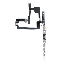 Bluetooth Antenne Signal Flexkabel + Ein/Aus Power Button mit oberem Mikrofon Chip für iPhone 15