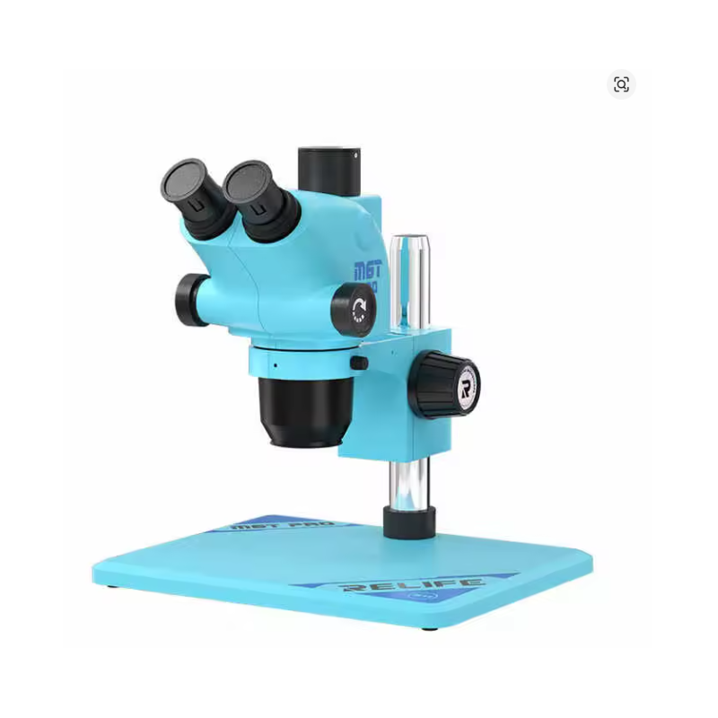 RELIFE RL-M6T Pro B11 – Trinokulares HD Stereo-Mikroskop 6,5X–65X Zoom mit LED-Ringlicht für Handy-Reparatur