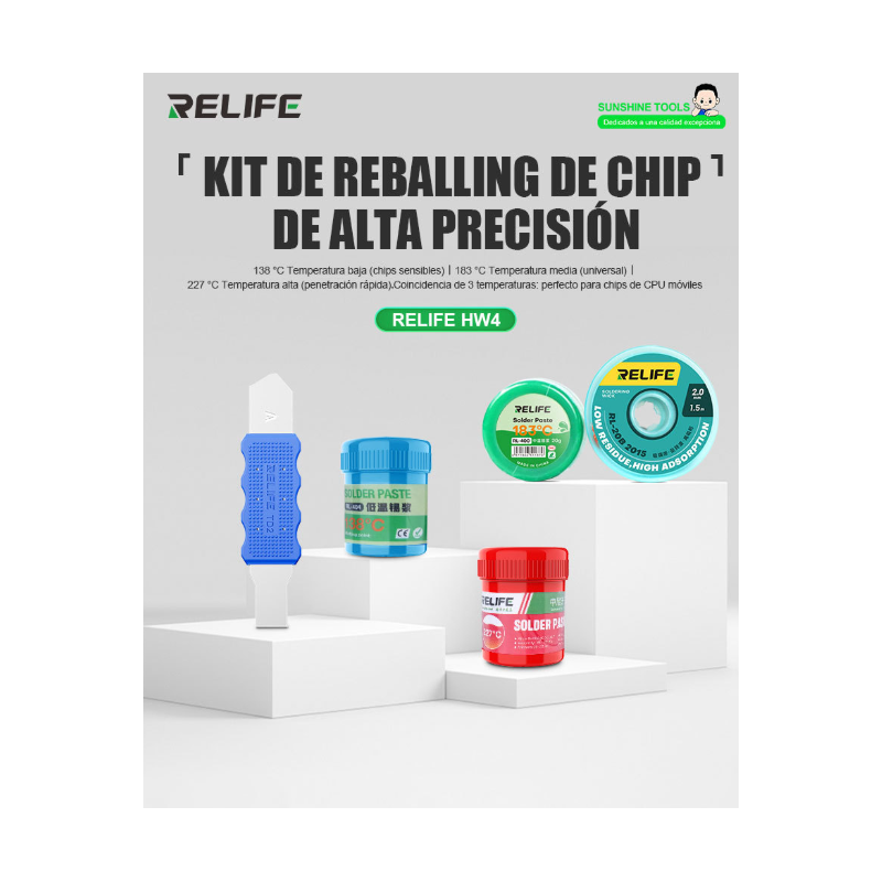 Relife HW-4 Lötzubehör-Set – Hochwertige Verbrauchsmaterialien für Löten & Rework