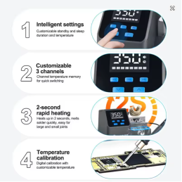 SUNSHINE S3 210 Intelligente Lötstation – Schnellaufheizung in 2 Sekunden | Präzise Temperaturkontrolle 100–480 °C