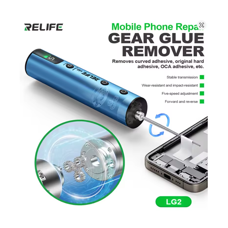 RELIFE LG2 Gear Glue Remover – Präziser Kleberentferner mit Getriebeantrieb für OCA- & Display-Reparaturen