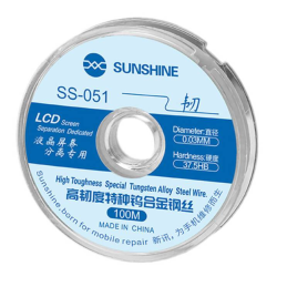 SUNSHINE SS-051 LCD Separation Wire Draht für Display und OCA Trennung – 0,03 mm Trenn-Draht aus Wolframlegierung, 100 m