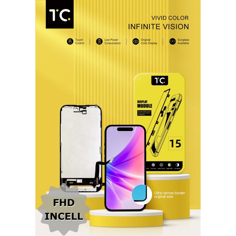 TC FHD COF Incell Display für iPhone 15