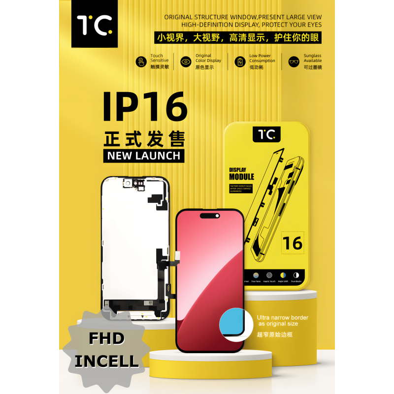 TC FHD COF Incell Display für iPhone 16