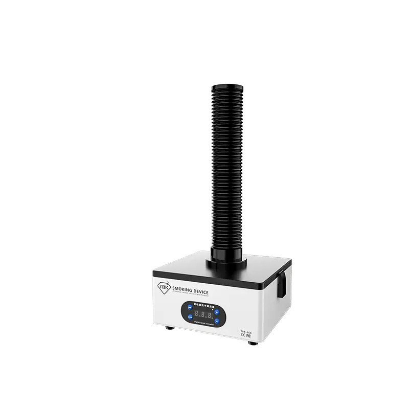 TBK-668 150W Lötrauchabsauger Smoke Remover mit LED – Desktop Rauchabsorber mit 4-fach-Filter & flexiblem Absaugarm