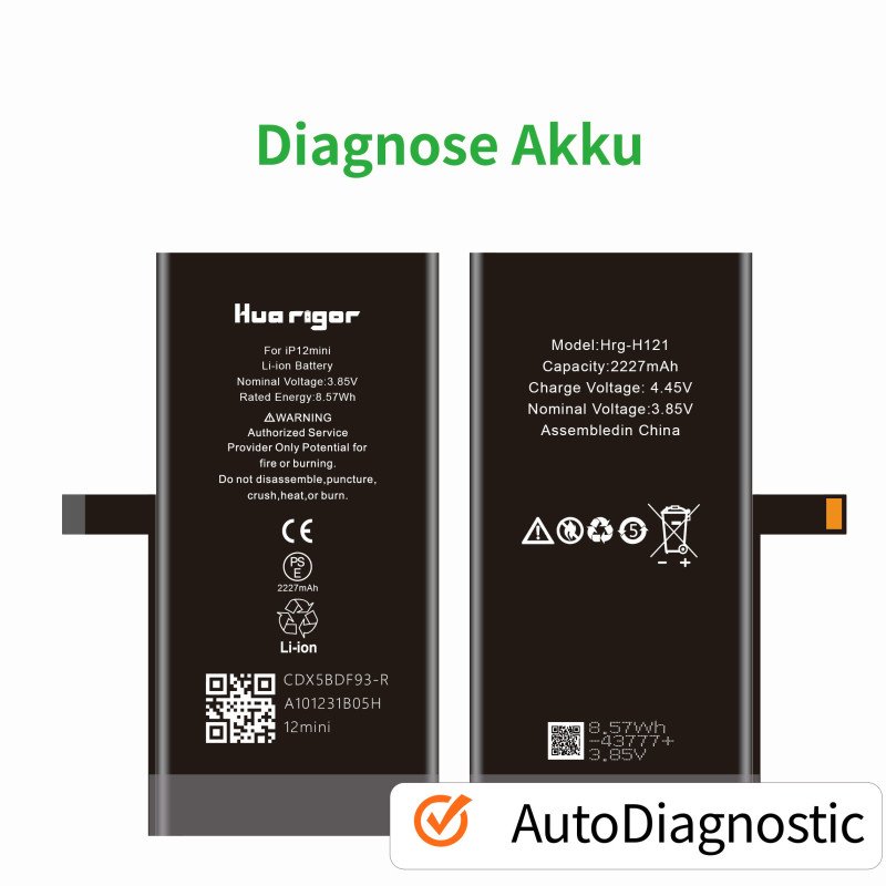 Auto Diagnostic Non Popup Akku für iPhone 12 Mini Ohne Fehlermeldung