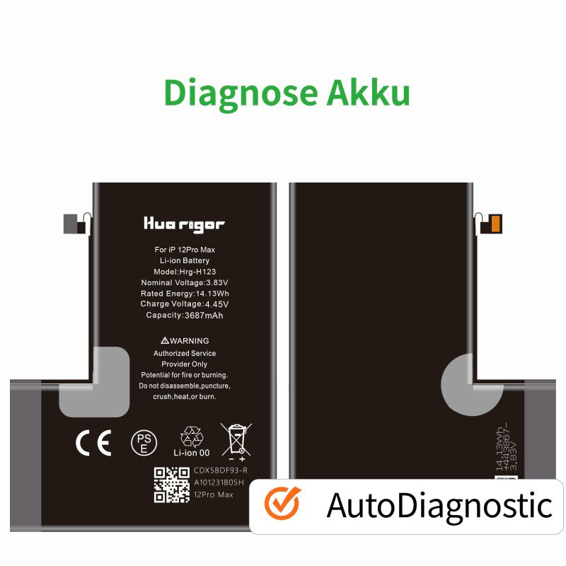 Auto Diagnostic Non Popup Akku für iPhone 12 Pro Max Ohne Fehlermeldung