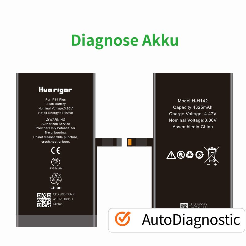 Auto Diagnostic Non Popup Akku für iPhone 14 Plus Ohne Fehlermeldung