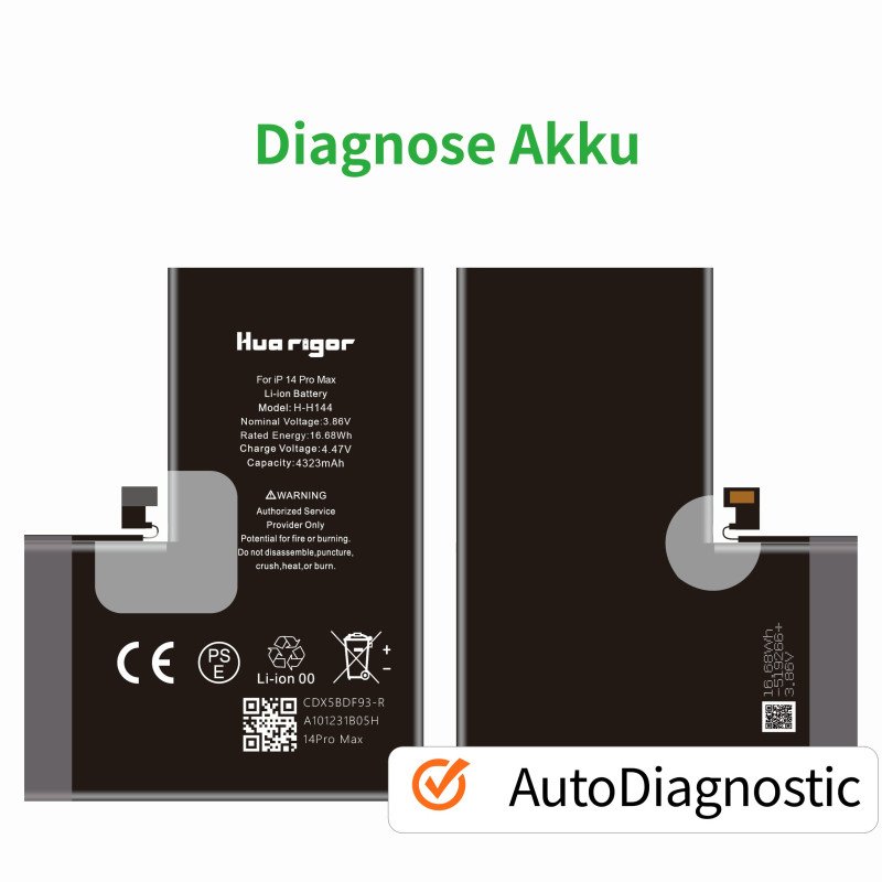 Auto Diagnostic Non Popup Akku für iPhone 14 Pro Max Ohne Fehlermeldung