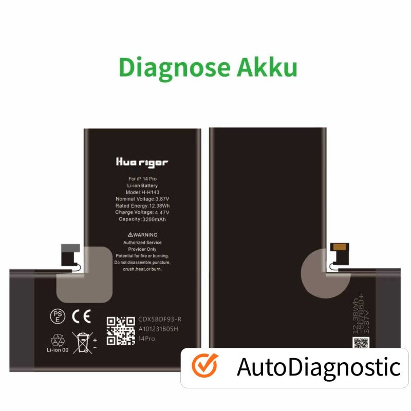 Auto Diagnostic Non Popup Akku für iPhone 14 Pro Ohne Fehlermeldung