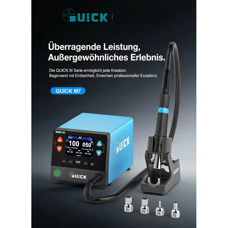 QUICK M7 Schnellheiz-Lötstation 1000W mit LCD-Display 220 V