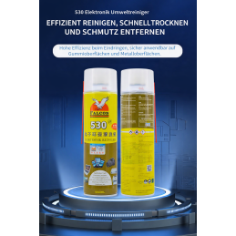 24* Falcon530 Reiniger Contact Cleaner Spray 550ml + Sunshine Tuch / Wipe 400 Stk.