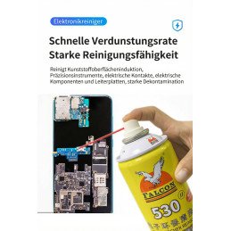 24* Falcon530 Reiniger Contact Cleaner Spray 550ml + Sunshine Tuch / Wipe 400 Stk.