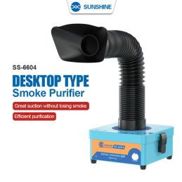 SUNSHINE SS-6604 MINI Rauchabsauger 220V – Kompakter Smoke Remover Purifier mit 3-fach-Filter, passend für SUNSHINE SS-890B MINI