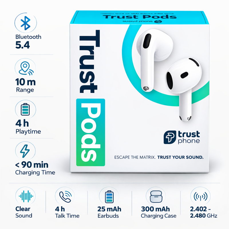 EarPods TP 1 Trustphone Bluetooth Kopfhöhrer