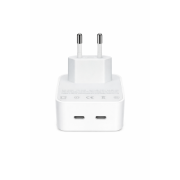 2 Fach Dual USB-C Power Adapter Ladegerät Schnellladen 35W für Apple iPhone mit Verpackung