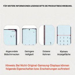 Display für Samsung Galaxy S24 Ultra/S928 Soft OLED mit Rahmen