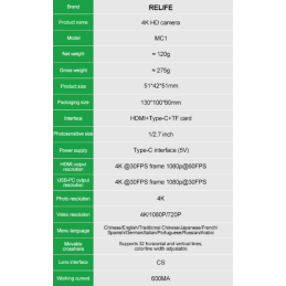 RELIFE MC1 4K HD Mikroskopkamera