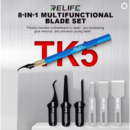 RELIFE TK5 8-in-1 Präzisions-Klingenset – Multifunktionswerkzeug für IC-, CPU- & Mainboard-Reparatur