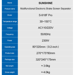 SUNSHINE S-918F Pro
