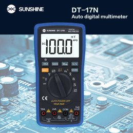 SUNSHINE DT-17N Digitales Multimeter – Vollautomatisch mit LCD-Display & intelligenter Bereichserkennung