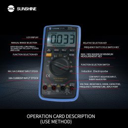 SUNSHINE DT-17N Digitales Multimeter – Vollautomatisch mit LCD-Display & intelligenter Bereichserkennung