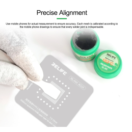 RELIFE RL-044 Chip-Reballing Schablone für A19 Pro iPhone 17 / 17 Pro / 17 Pro Max / Air / iPad mini 8