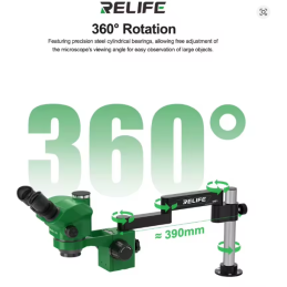 RELIFE RL-M6T Pro-B11 Trinokular HD Stereo Mikroskop mit RELIFE MS1 – Faltbarer Mikroskoparmständer